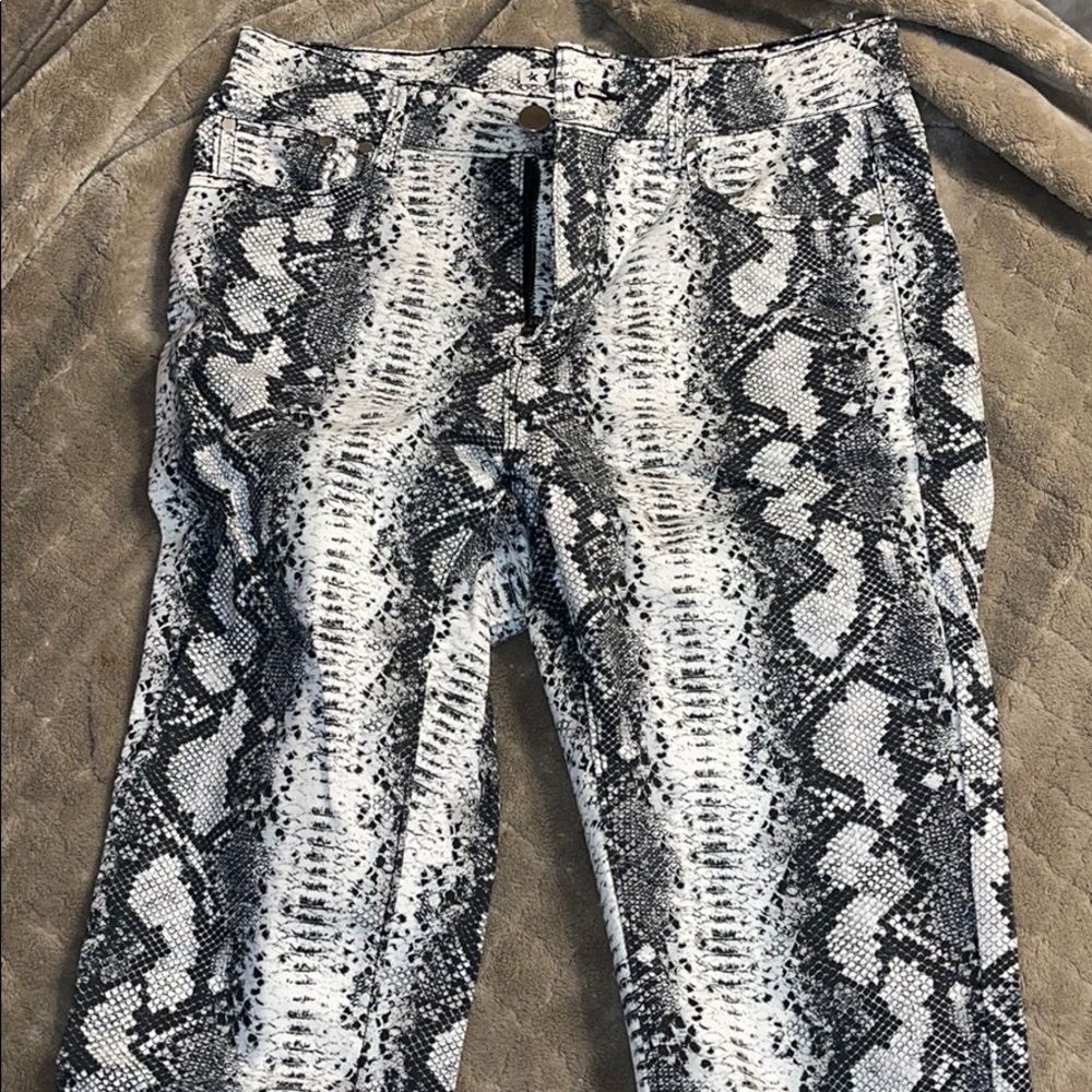 Brand new snake print jeans